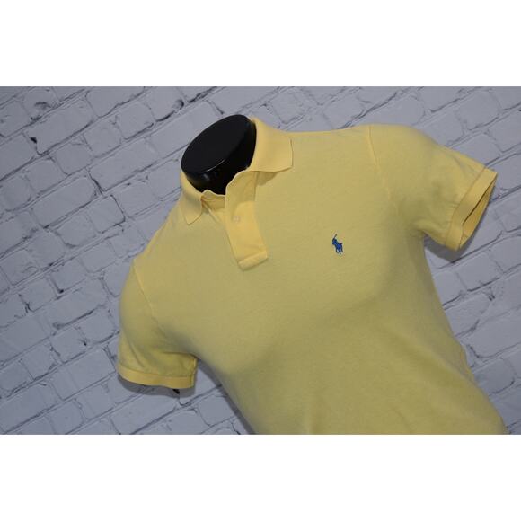Polo Ralph Lauren Mens Size Small Custom Fit Golf Polo Shirt Cotton Yellow - Picture 1 of 6